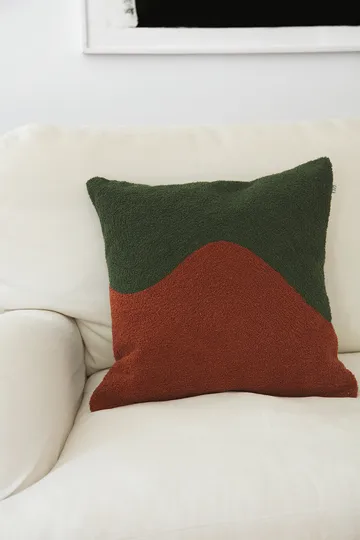 Yogi tyynynpäällinen 50 x 50 cm - Forest green-terracotta - Chhatwal & Jonsson