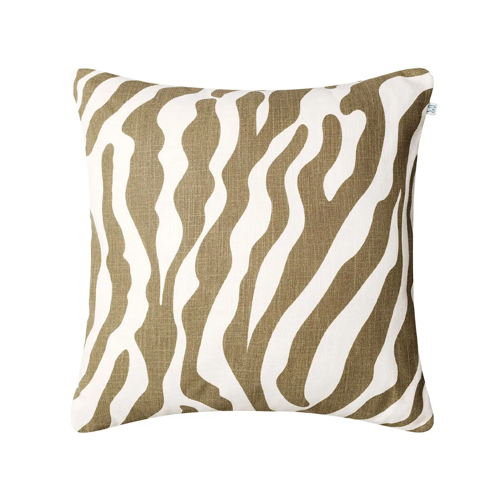 Zebra Outdoor tyyny 50x50 cm, Shitake/off white Chhatwal & Jonsson