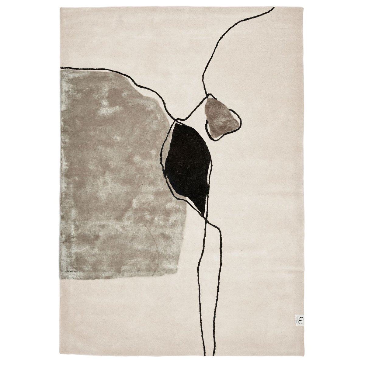 Classic Collection Abstract matto 250x350 cm Ivory | Skandinaavinen Sisustus | Villamatot | Valkoinen