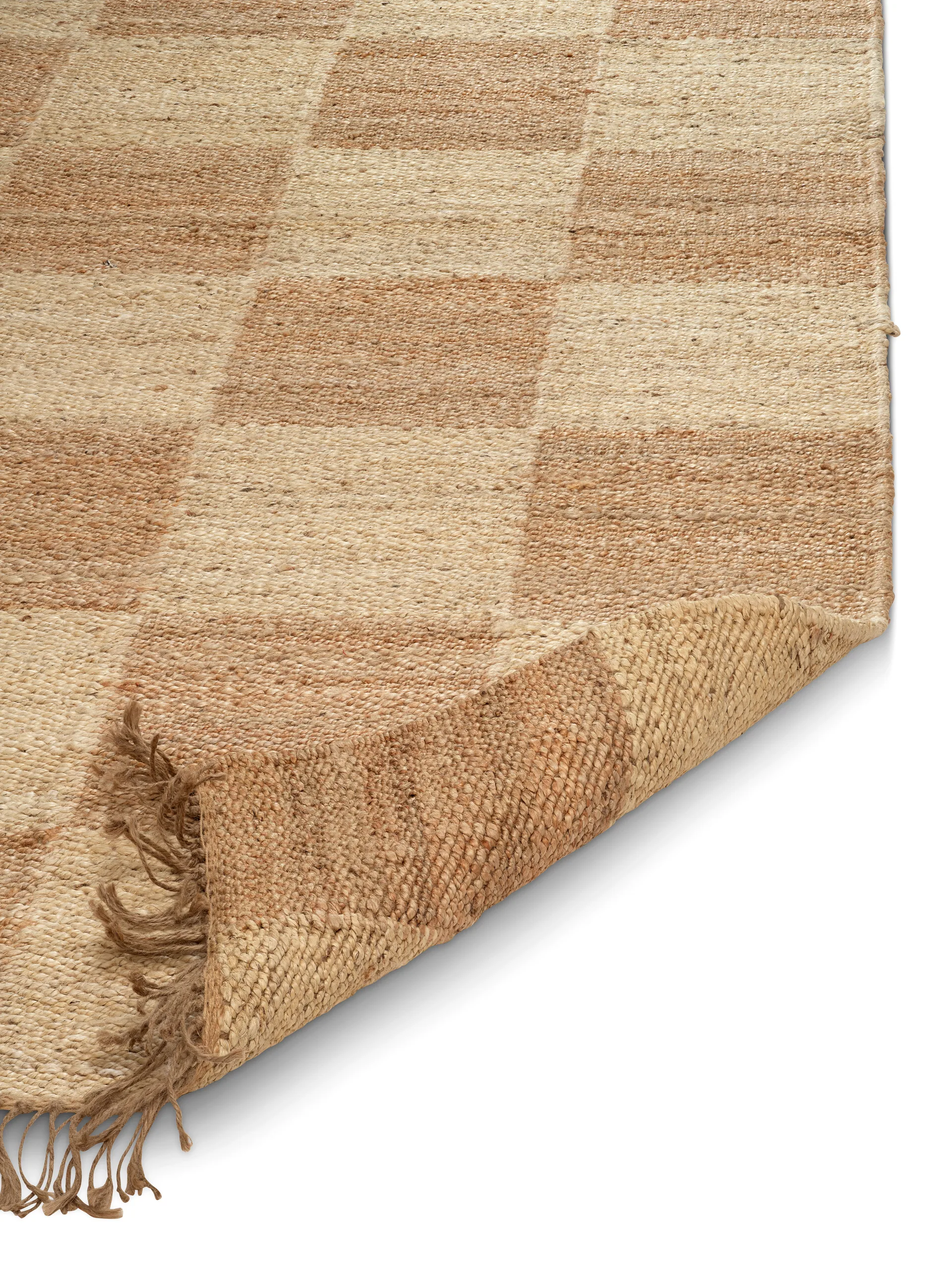 Jute Squares matto, Natural, 170x230 cm Classic Collection