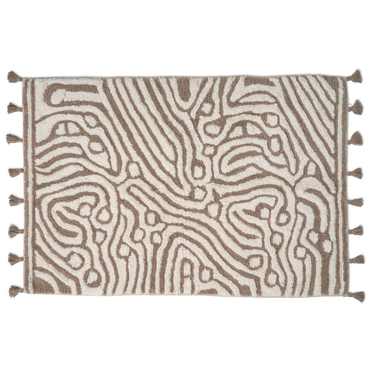 Classic Collection Maze kylpyhuoneenmatto 60×90 cm Simply taupe-valkoinen
