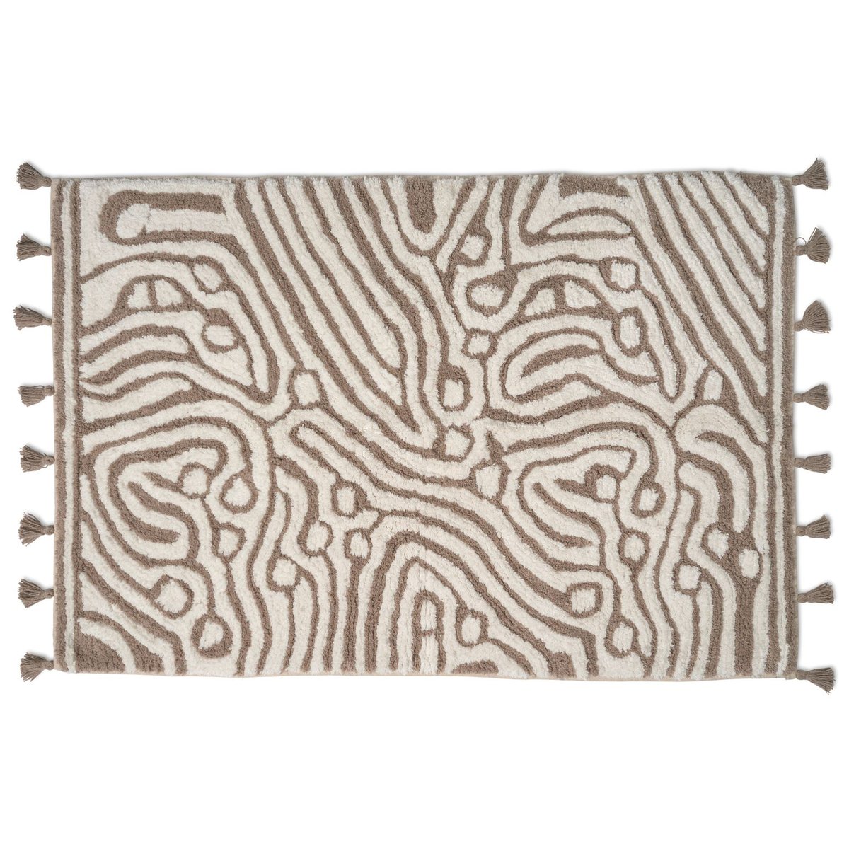 Classic Collection Maze kylpyhuoneenmatto 60x90 cm Simply taupe-valkoinen