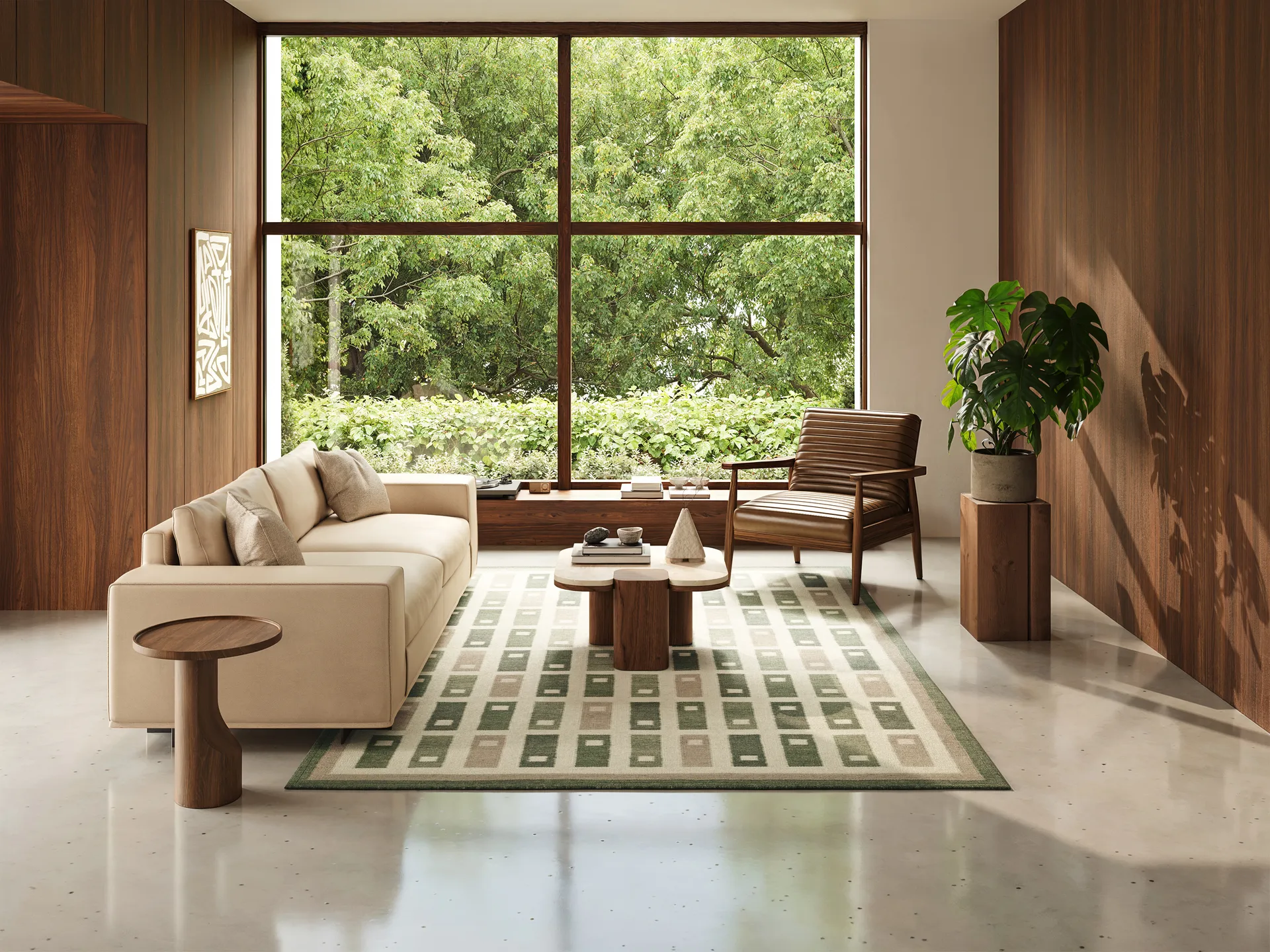 Röllakan Fyrbo matto, Vihreä, 250x350 cm Classic Collection