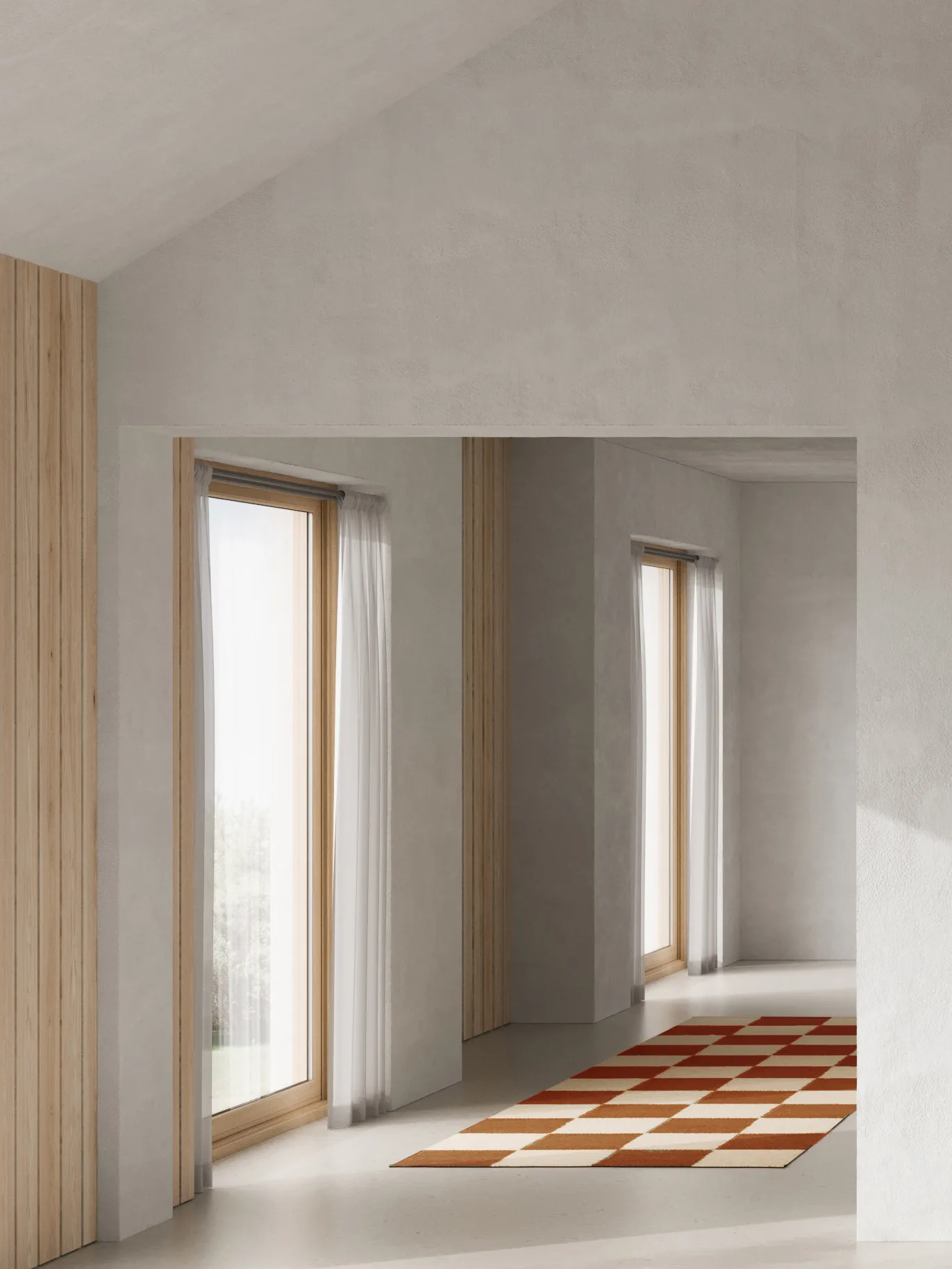 Square käytävämatto, Ruskea-luonnollinen, 80x200 cm Classic Collection