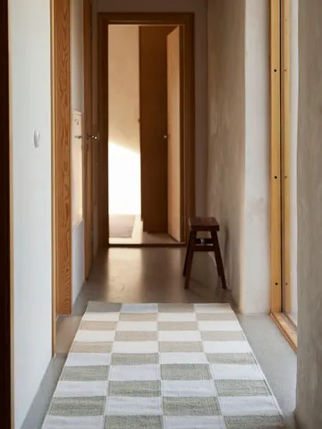 Square käytävämatto - Valkoinen–luonnollinen, 80×200 cm - Classic Collection