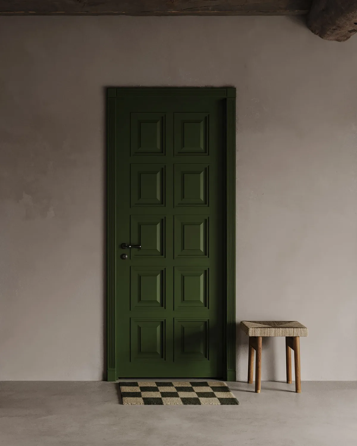 Square ovimatto 60x90 cm, Musta luonnollinen Classic Collection