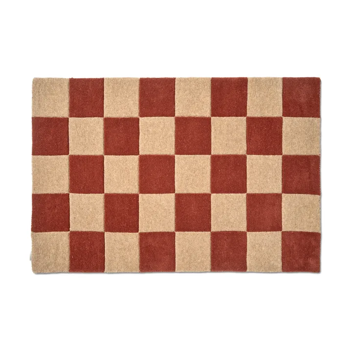 Square ovimatto - Terrakotta-naturaali, 85x130 cm - Classic Collection