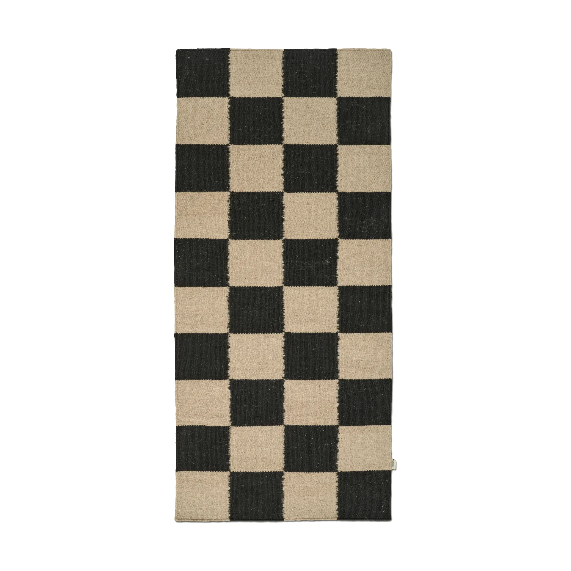 Squares käytävämatto, Black-natural, 80x200 cm Classic Collection