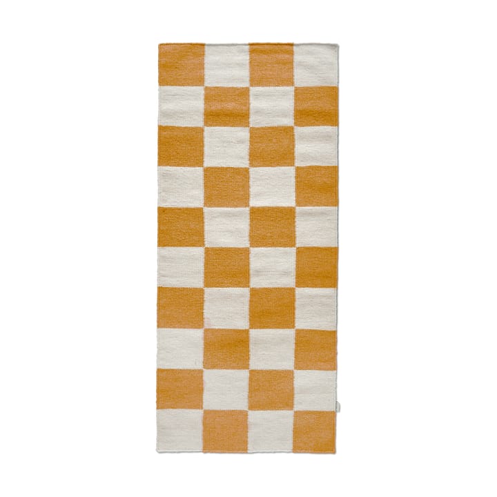 Squares käytävämatto - White-yellow, 80x200 cm - Classic Collection