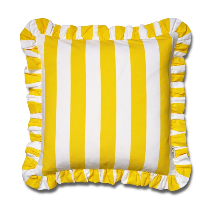 Tyynynpäällinen Ruffle Stripes 50x50 cm - Yellow - Classic Collection
