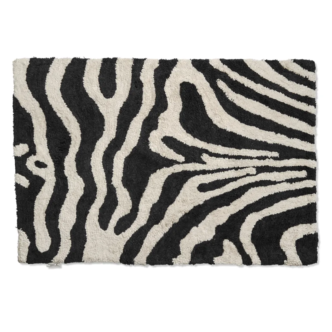 Zebra kylpyhuoneenmatto 60x90 cm, Musta-valkoinen Classic Collection