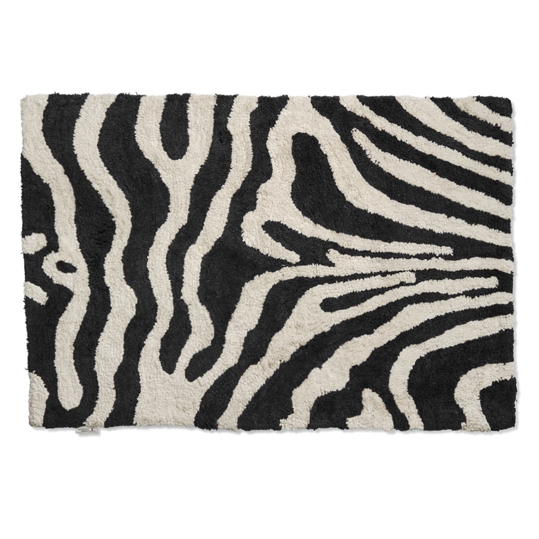 Classic Collection Zebra kylpyhuoneenmatto 60×90 cm Musta-valkoinen