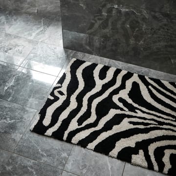 Zebra kylpyhuoneenmatto 60x90 cm - Musta-valkoinen - Classic Collection