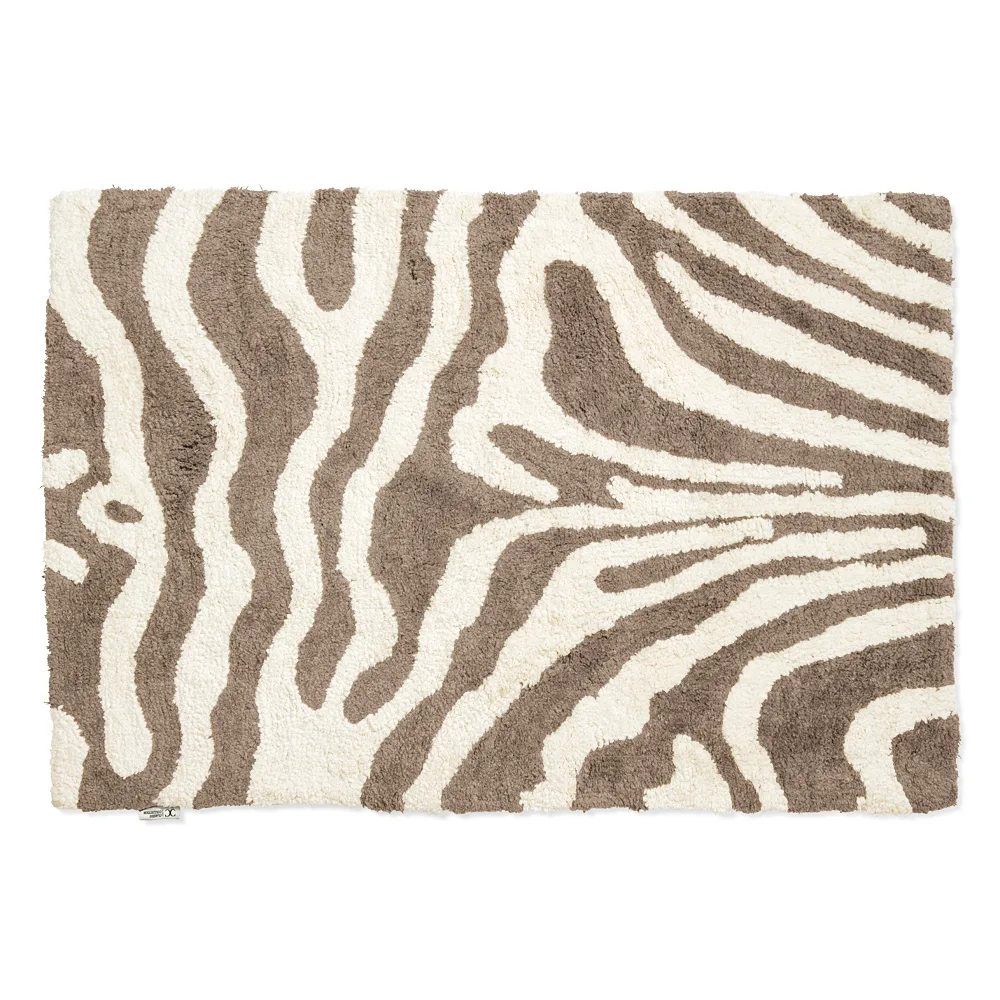 Zebra kylpyhuoneenmatto 60x90 cm, Simply taupe-valkoinen Classic Collection