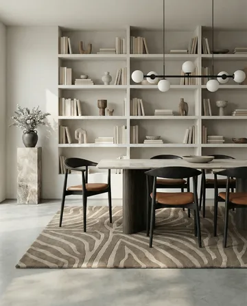Zebra matto  250x350 cm - Beige, 170x230 cm - Classic Collection