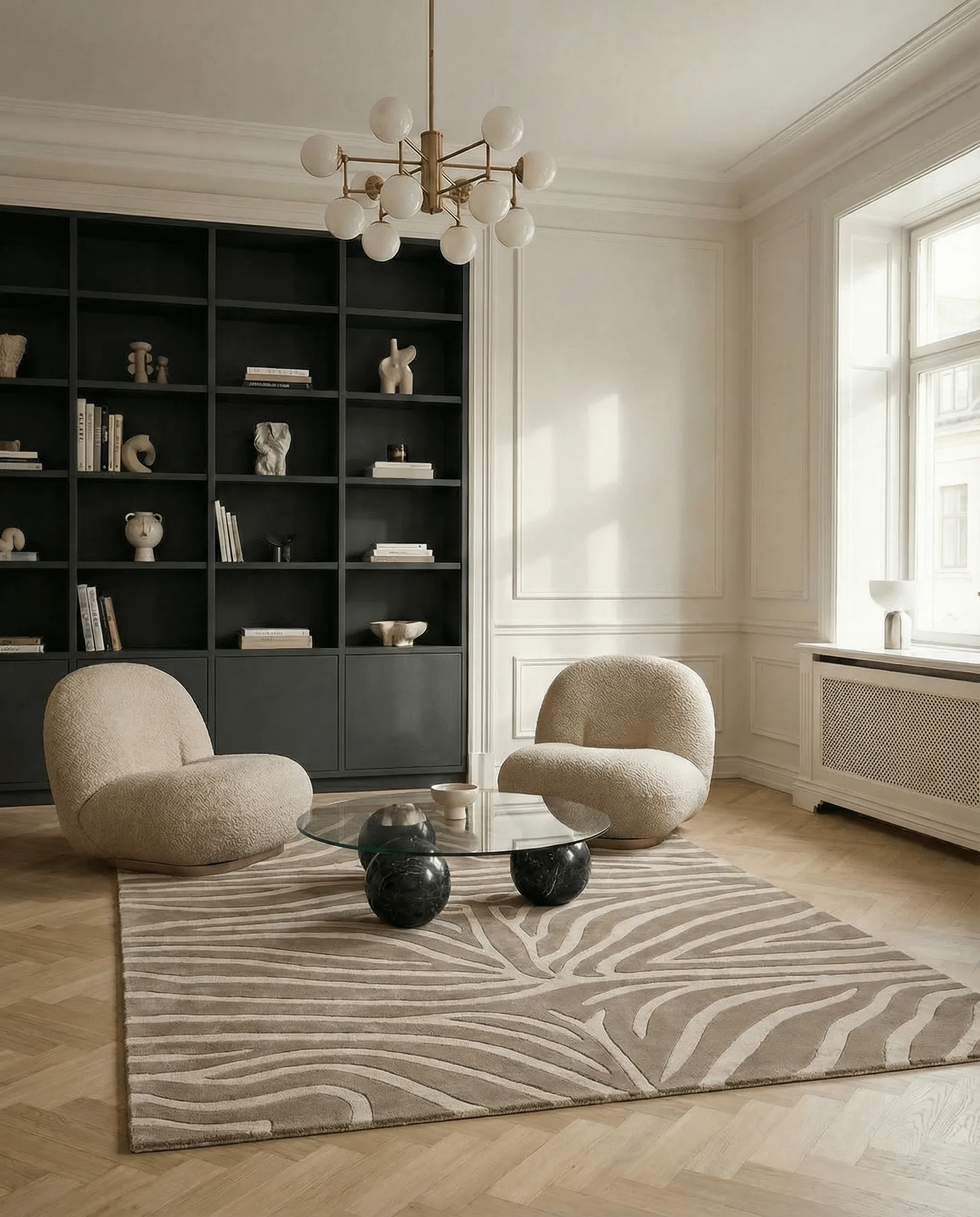 Zebra matto  250x350 cm, Beige, 170x230 cm Classic Collection