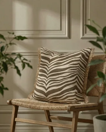Zebra tyyny - Ruskea-luonnonväri, 50x50 cm - Classic Collection