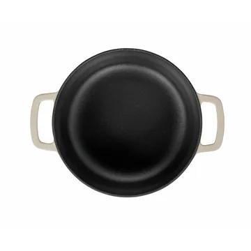 Combekk emaloitu valurautapata Ø24 cm - Sand-kulta nuppi - Combekk