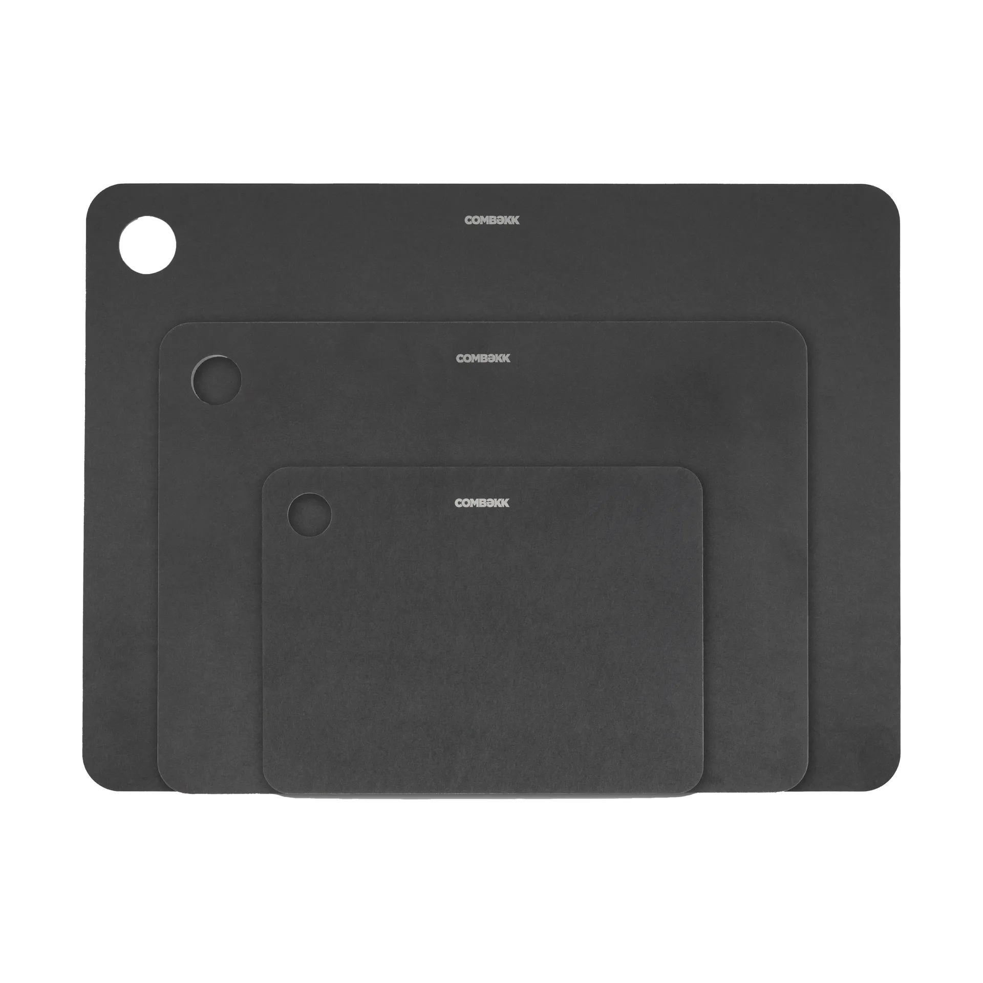 Combekk puinen leikkuulauta 3 osaa, Musta Combekk