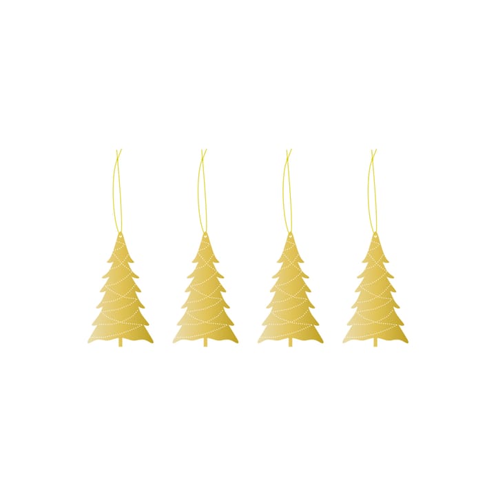 Cooee joulukoriste messinki 4-pack - Tree - Cooee Design