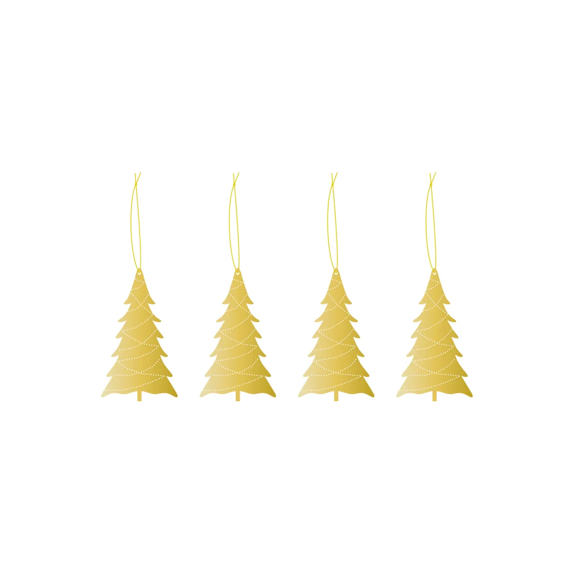 Cooee Design Cooee joulukoriste messinki 4-pack Tree