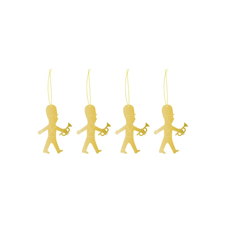 Cooee joulukoriste messinki 4-pack - Trumpet boy - Cooee Design