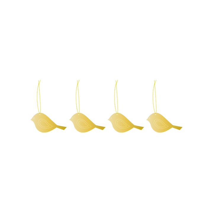 Cooee joulukoriste messinki 4-pack - Winter bird - Cooee Design