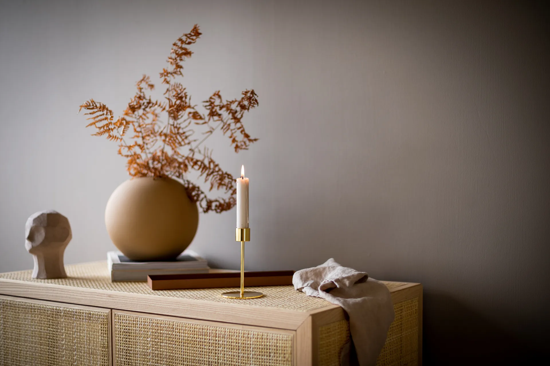 Cooee kynttilänjalka 13 cm, Brass Cooee Design