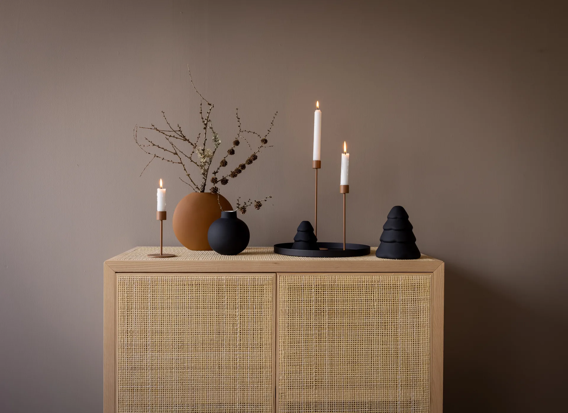 Cooee kynttilänjalka 13 cm, Coconut Cooee Design