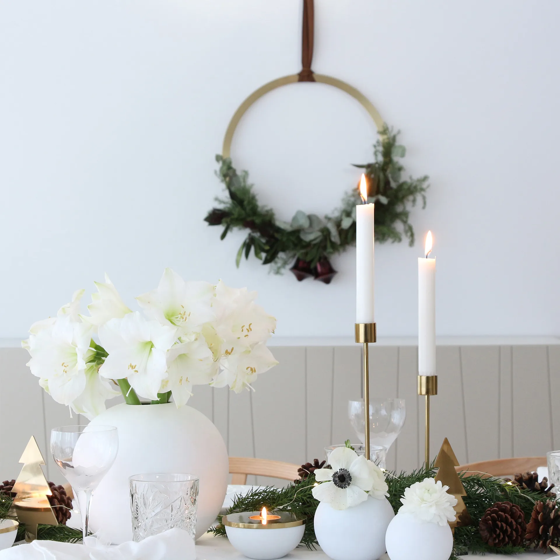 Cooee kynttilänjalka 21 cm, brass Cooee Design