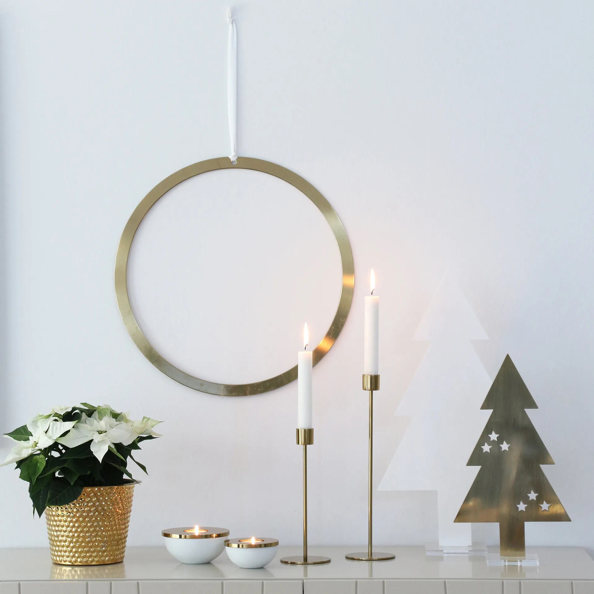 Cooee kynttilänjalka 21 cm, brass Cooee Design