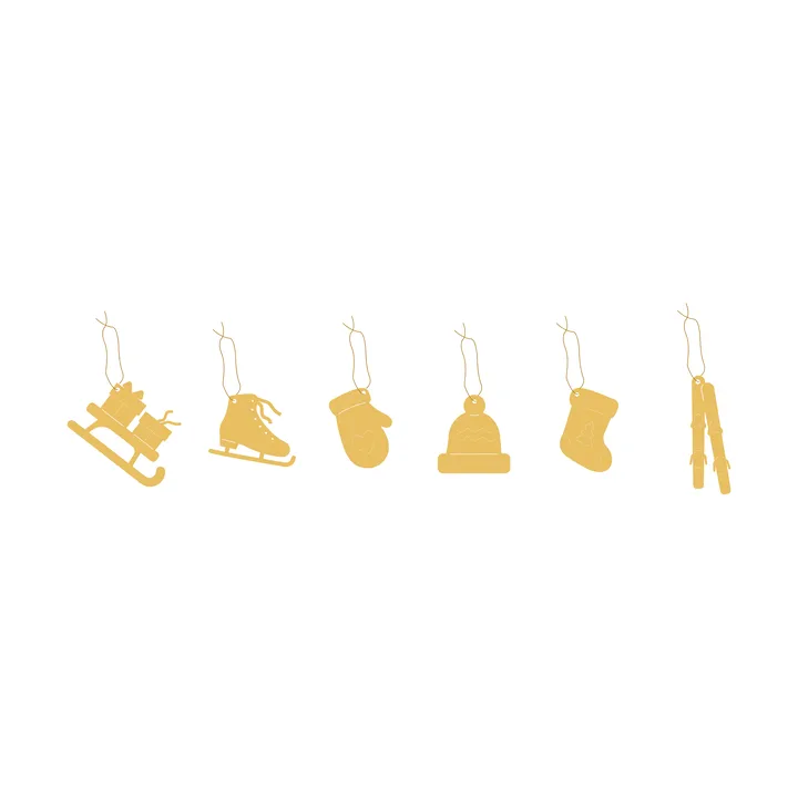 Deco Winter activities joulukoristeet 6 kpl - Messinki - Cooee Design
