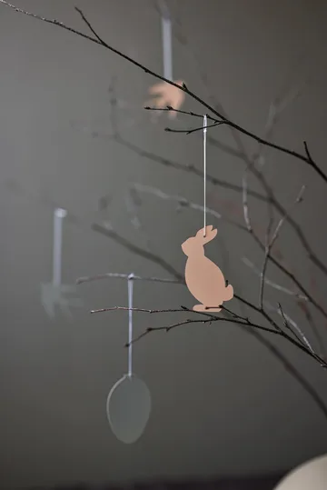 Easter Deco -jänis pääsiäiskoriste 4-pakkaus - Cafe au lait - Cooee Design