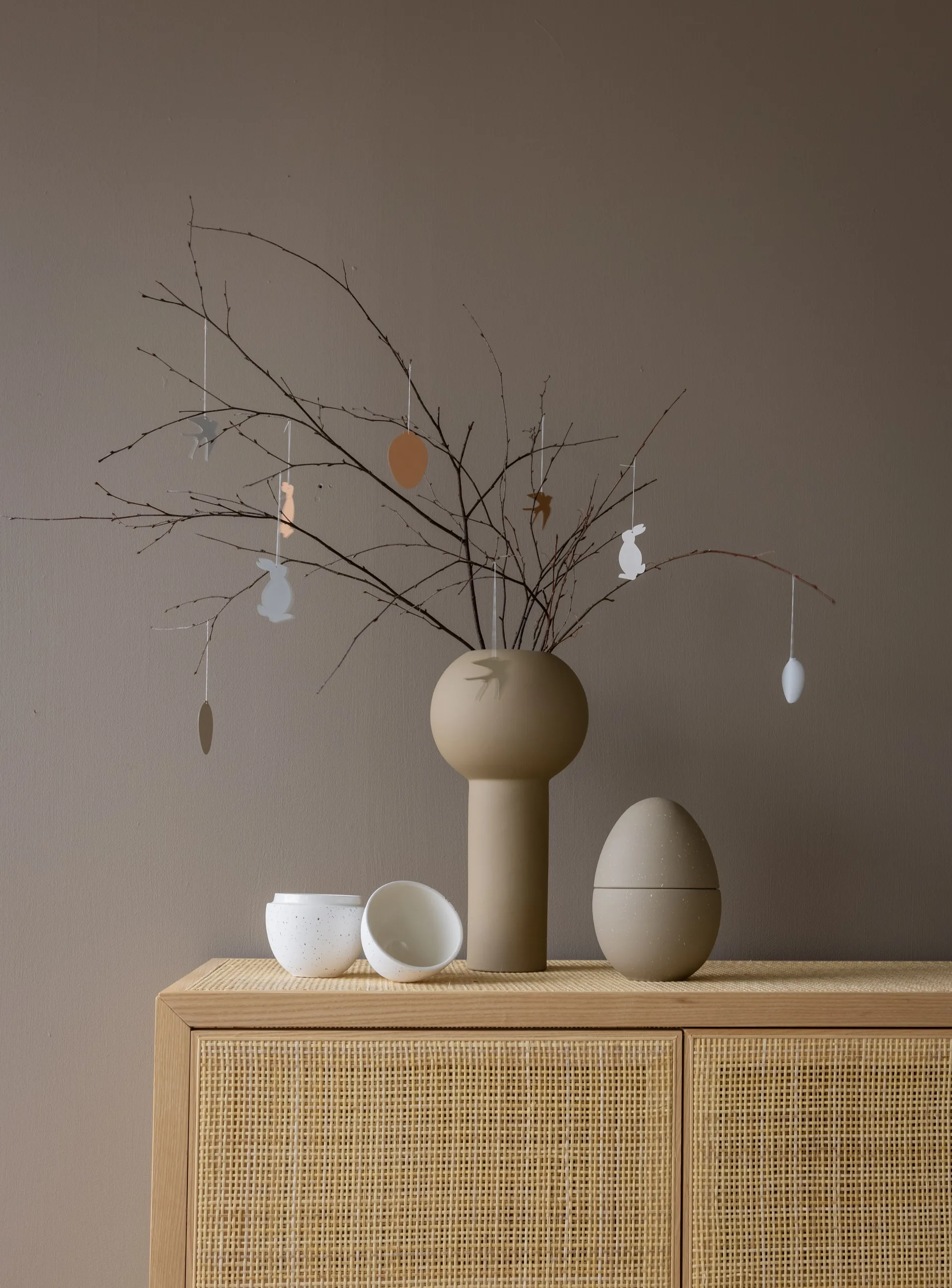 Easter Deco -jänis pääsiäiskoriste 4-pakkaus, White Cooee Design