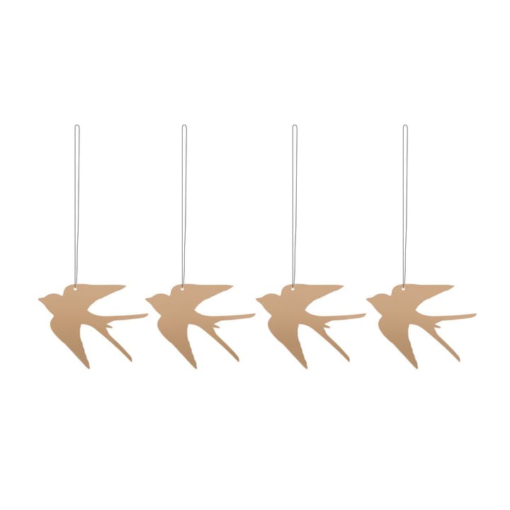 Easter Deco -lintu pääsiäiskoriste 4-pakkaus, Cafe au lait Cooee Design