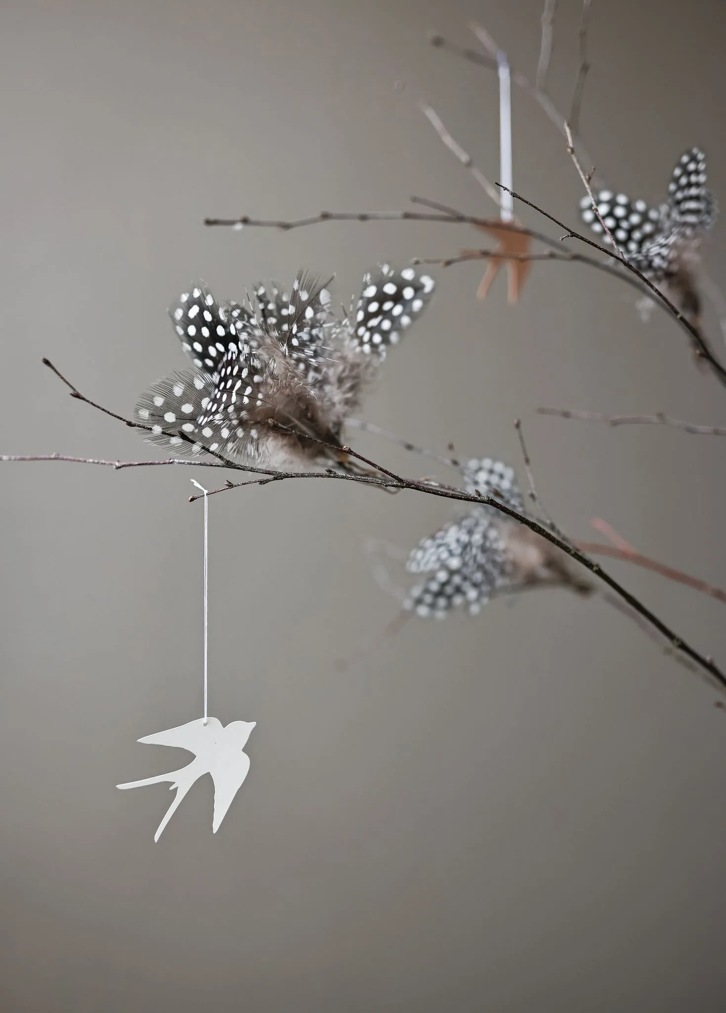 Easter Deco -lintu pääsiäiskoriste 4-pakkaus, White Cooee Design