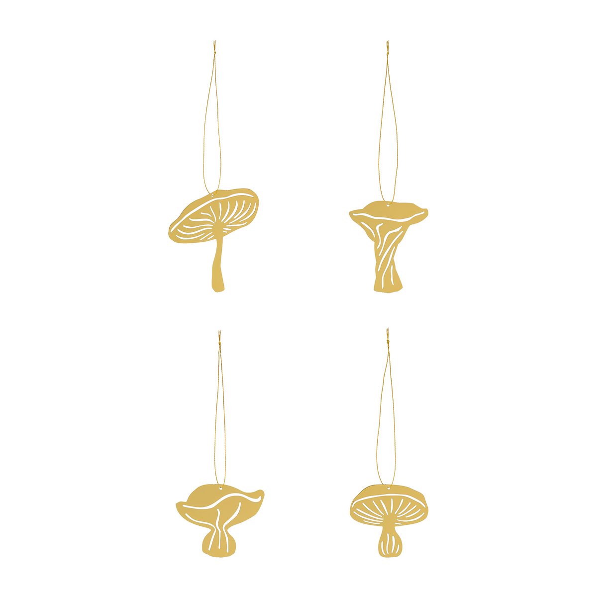 Cooee Design Fungi koristeriipus 4 osaa Brass | Skandinaavinen Sisustus | Kodinsisustusta ja yksityiskohtia | Kullanvärinen