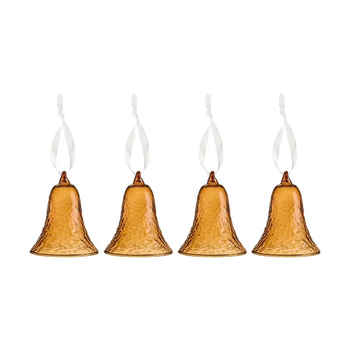 Gry bell kello 8 cm 4-pakkaus - Konjakki - Cooee Design
