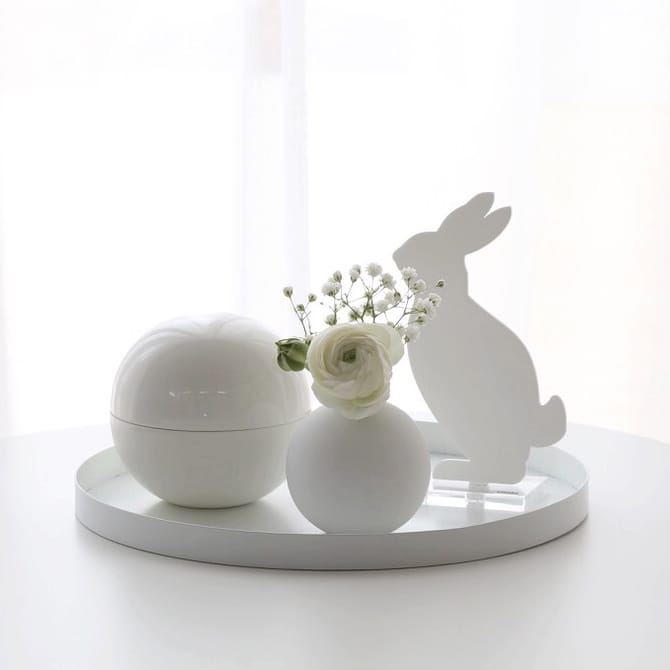Jänis pääsiäiskoriste 18 cm - Valkoinen - Cooee Design