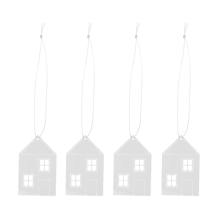 Joulukoriste Town house 6 cm - Ruostumaton teräs - Cooee Design