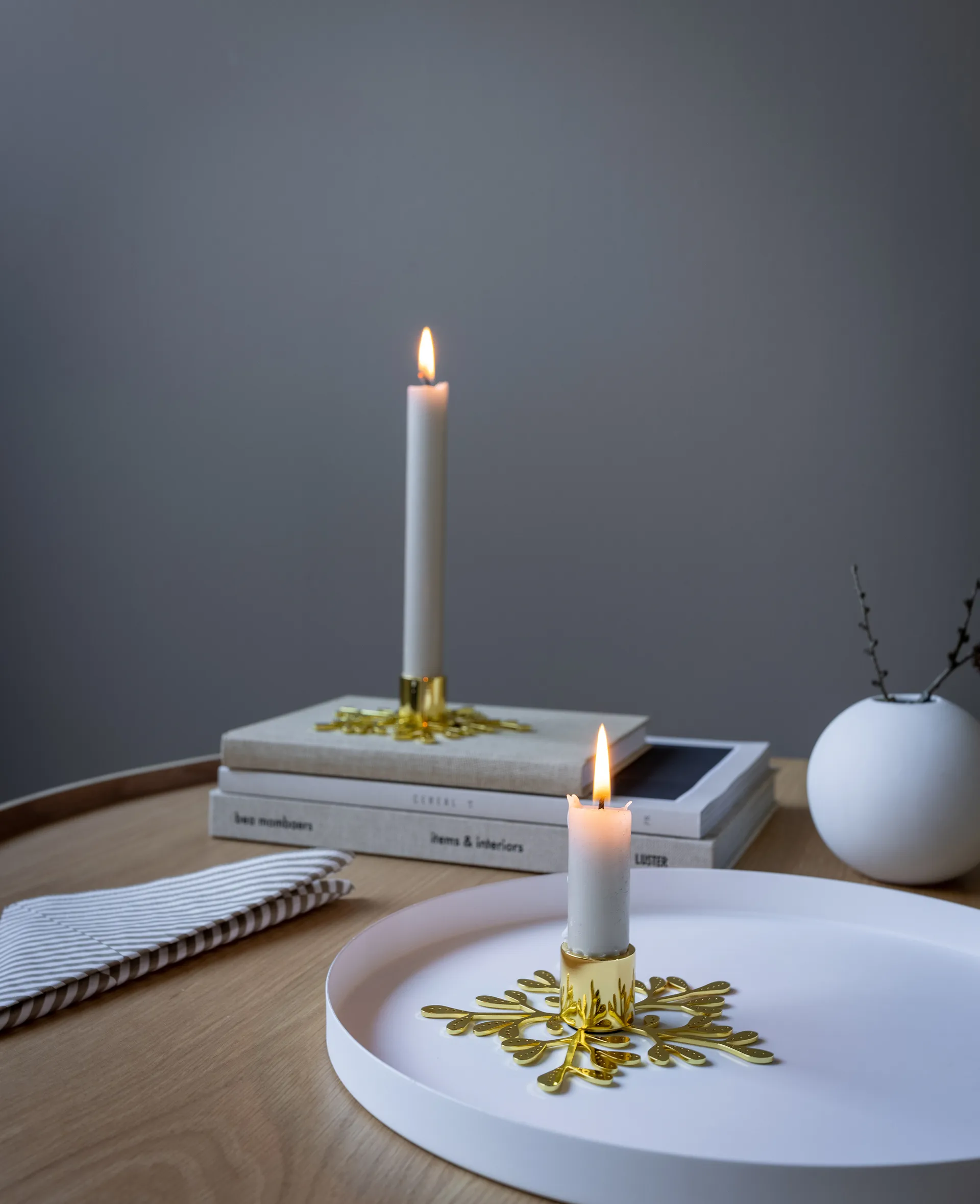 Mistletoe kynttilänjalka, Messinki Cooee Design