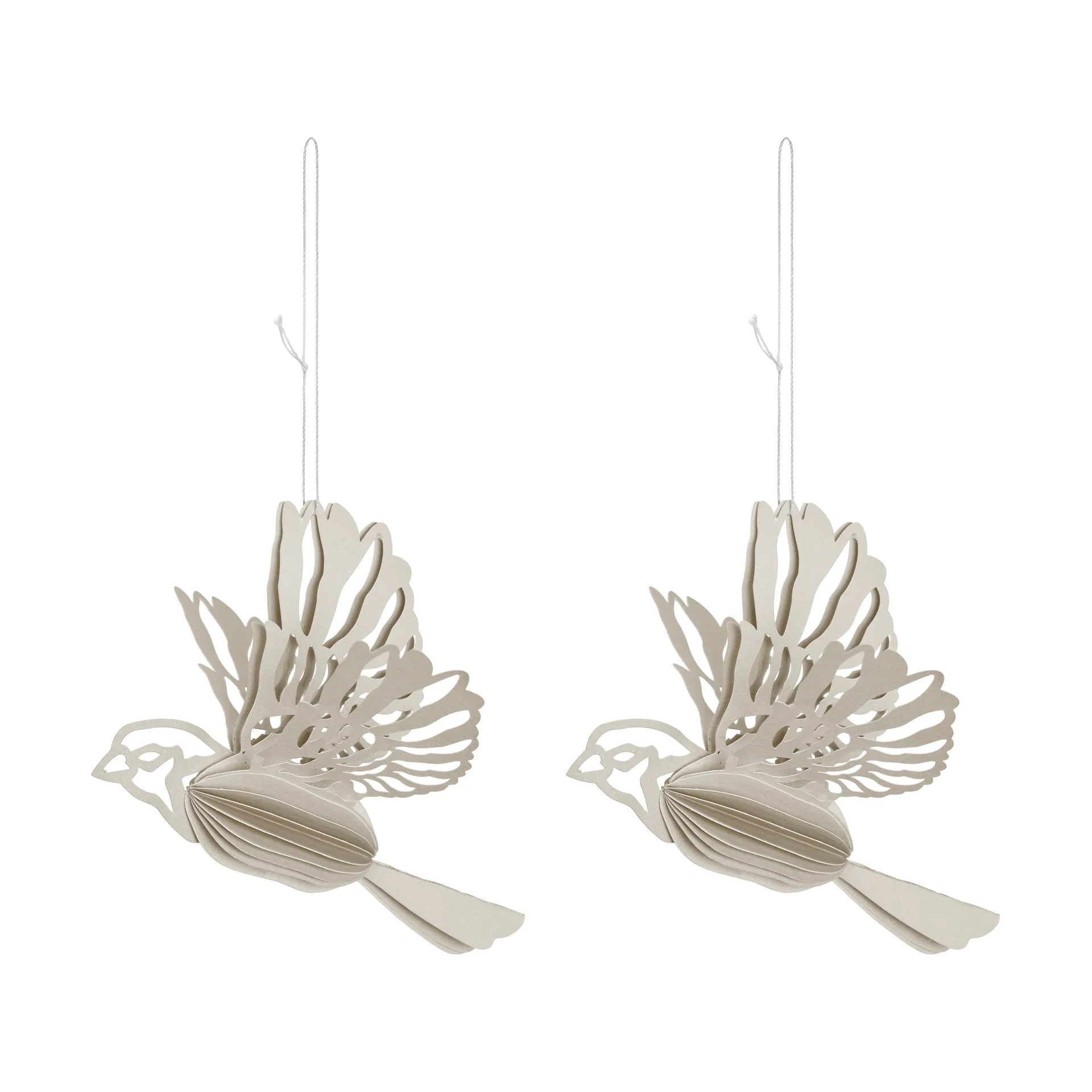Paperilintu koristekoriste 2 kpl, Hiekka Cooee Design
