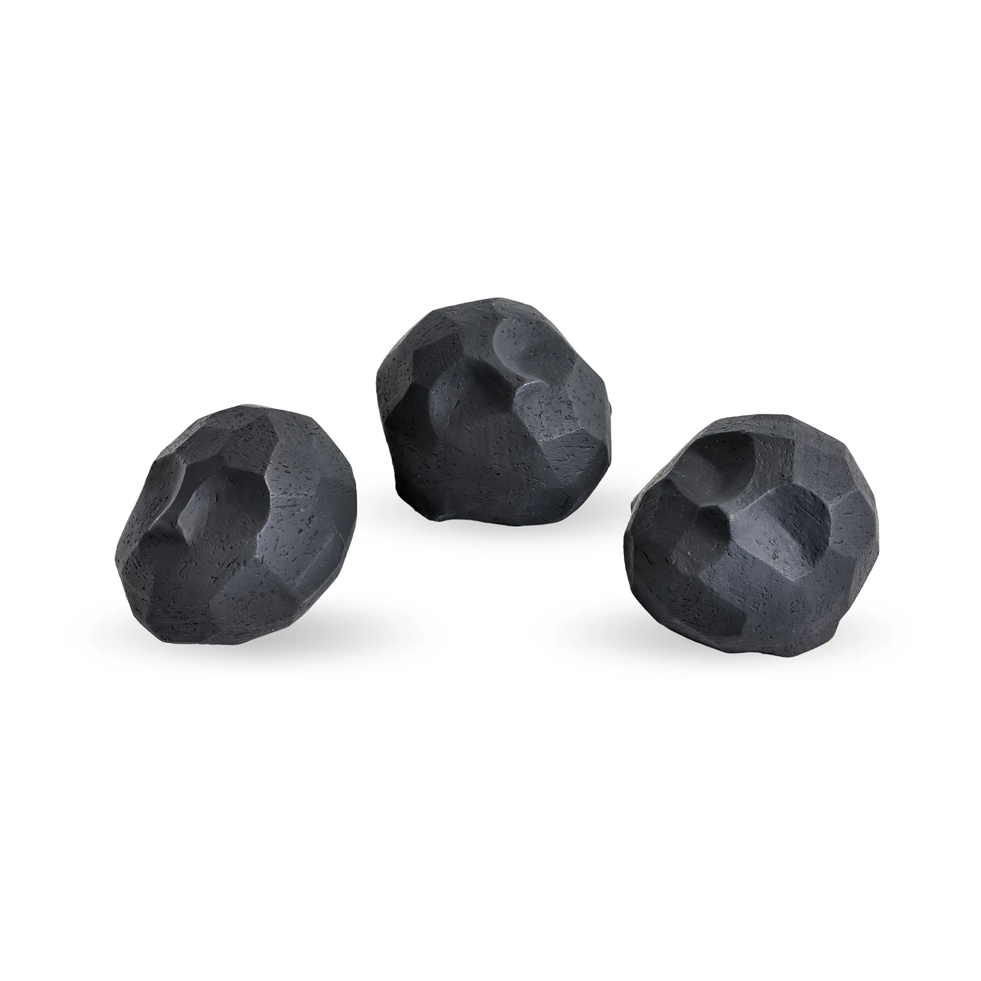 Pebble heads sculpture 3-pack, Coal Cooee Design