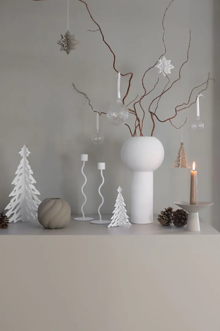 Pinetree koristekuusi 20 cm, Valkoinen Cooee Design