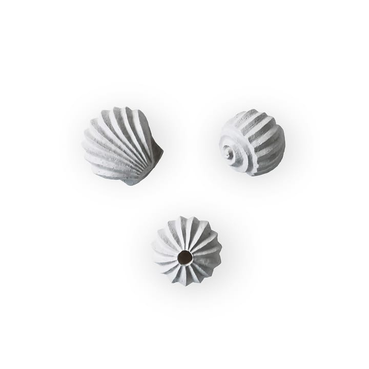 The Genesis Shells -veistos 3-pakkaus - Limestone - Cooee Design