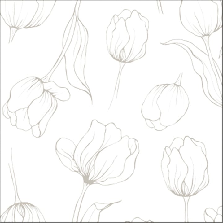 Tulipa lautasliinat 16 x 16 cm - White - Cooee Design