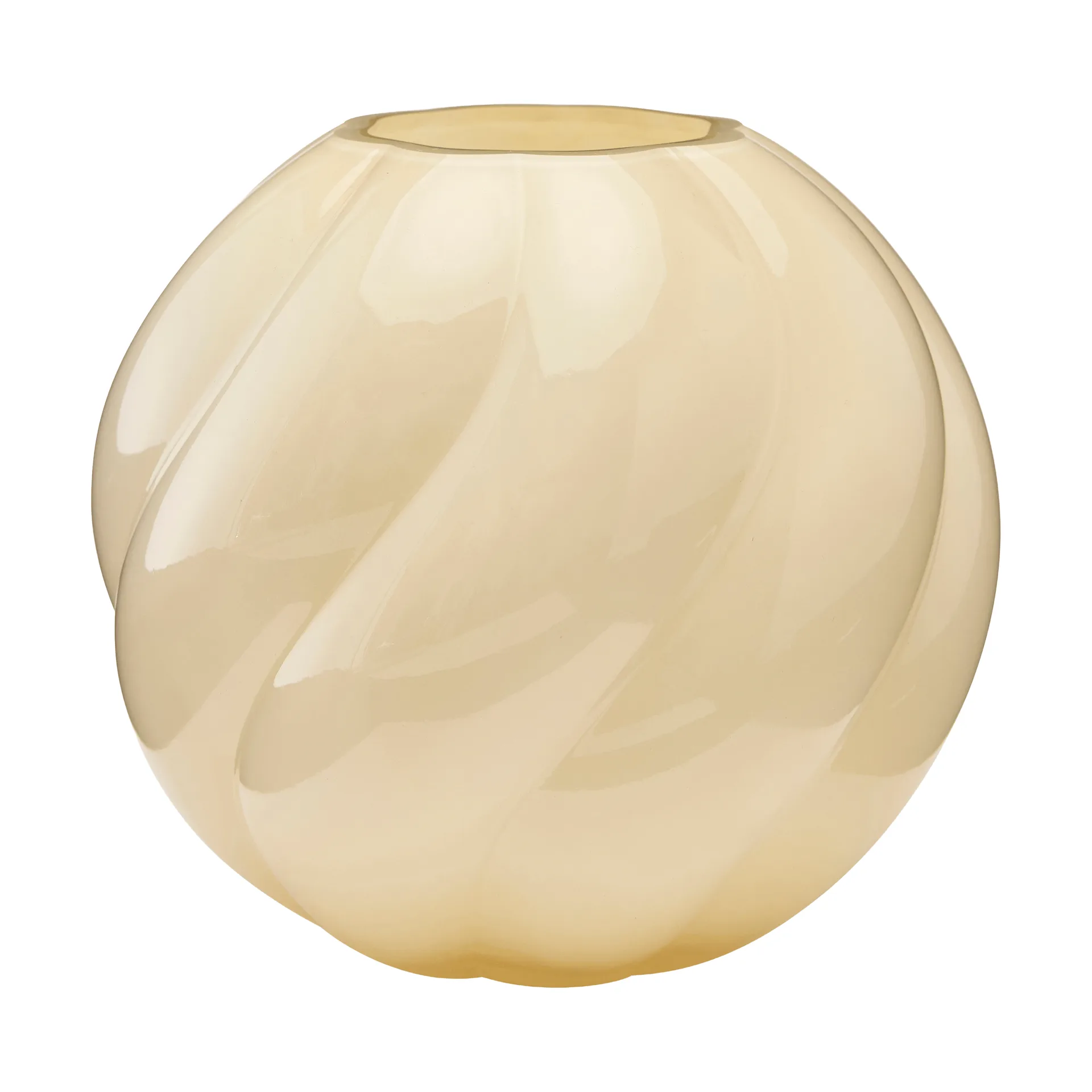 Twist ball maljakko 20 cm, Butter yellow Cooee Design