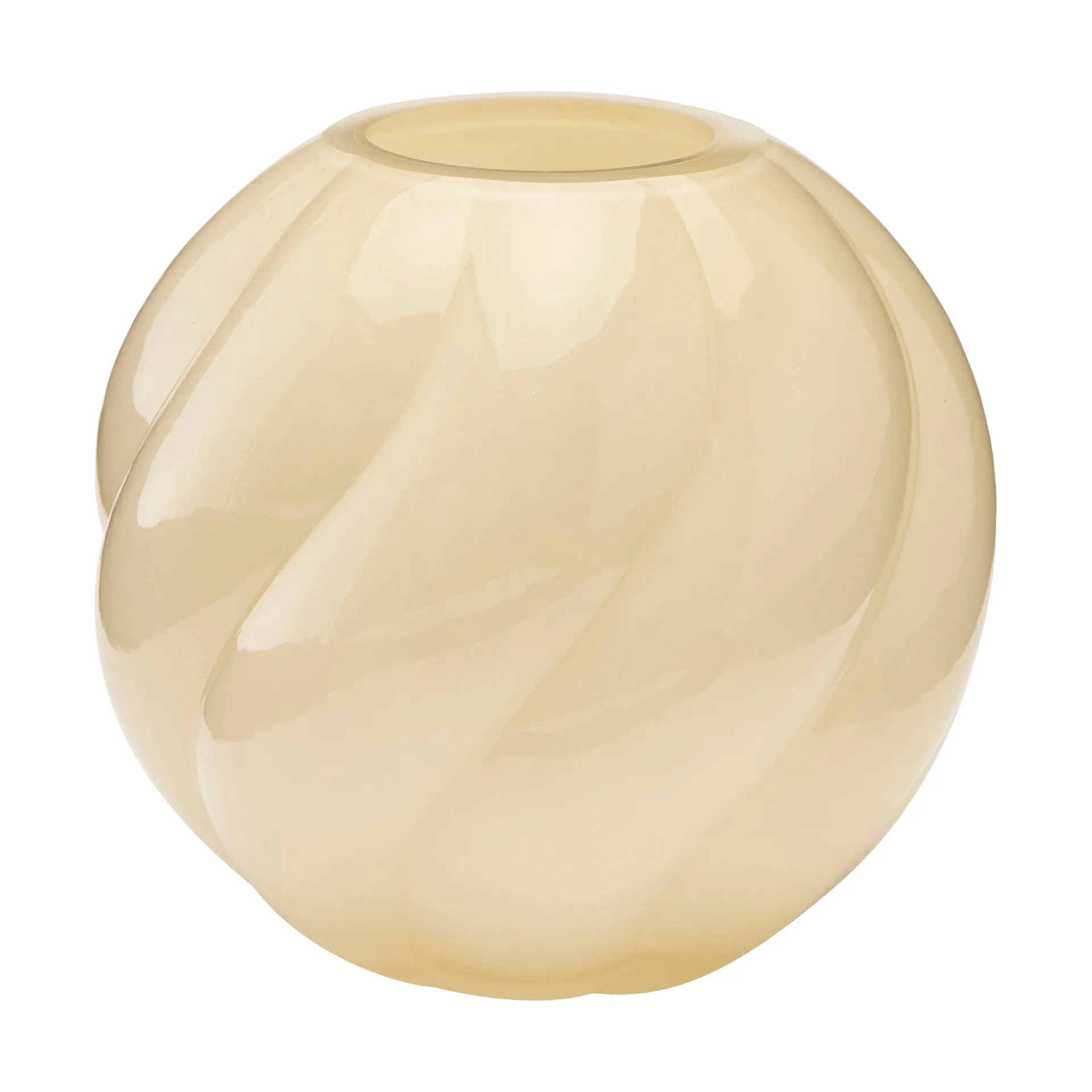 Twist ball vaasi 12 cm, Butter yellow Cooee Design