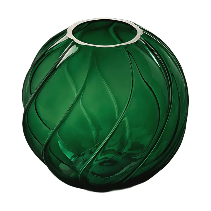 Twist ball vaasi 12 cm - Forest green - Cooee Design