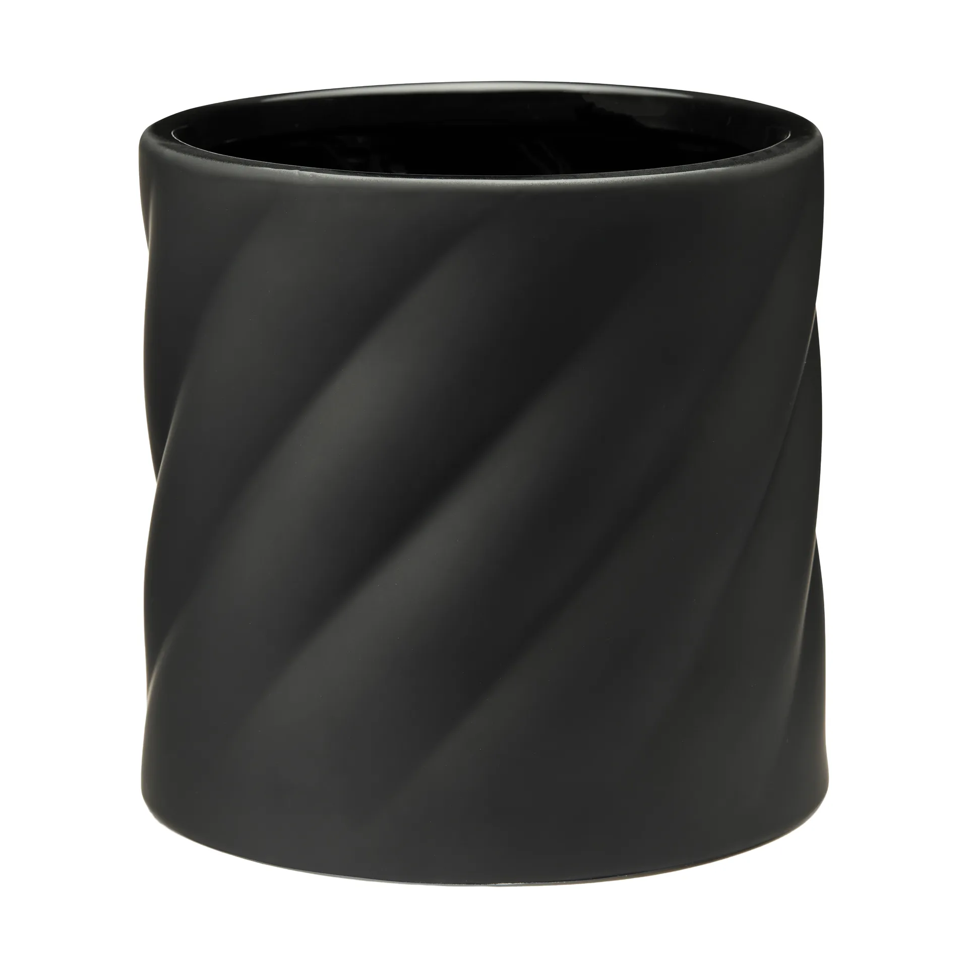 Twist kukkaruukku, Black, medium Ø19 cm Cooee Design
